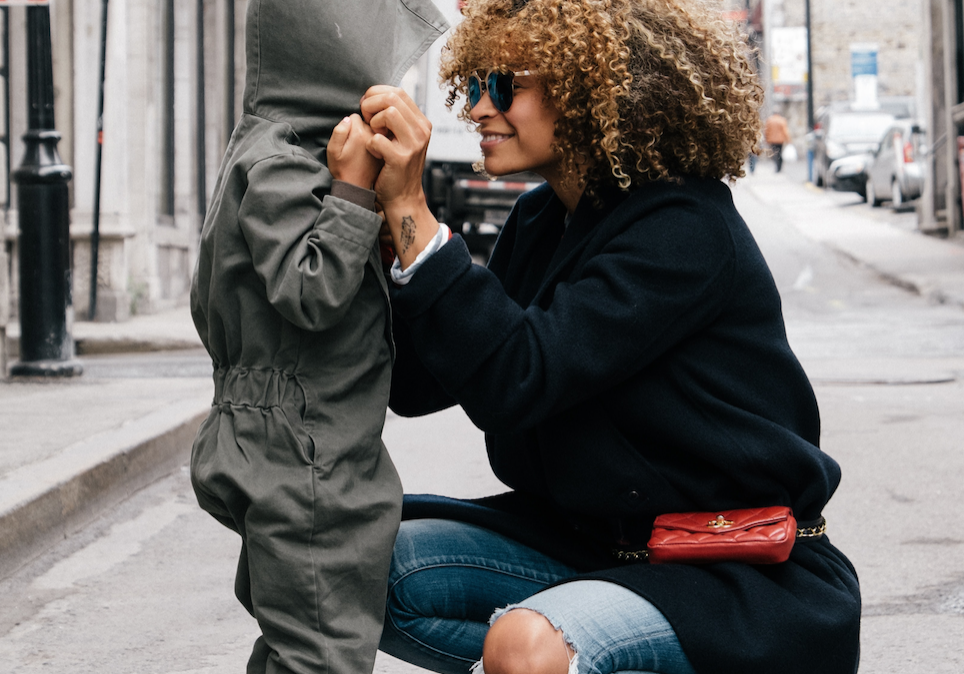 A mother and child having a deep moment of connection