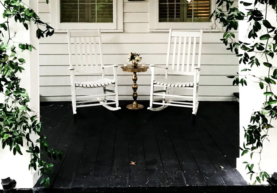 two rocking chairs, a place to learn how to be more present